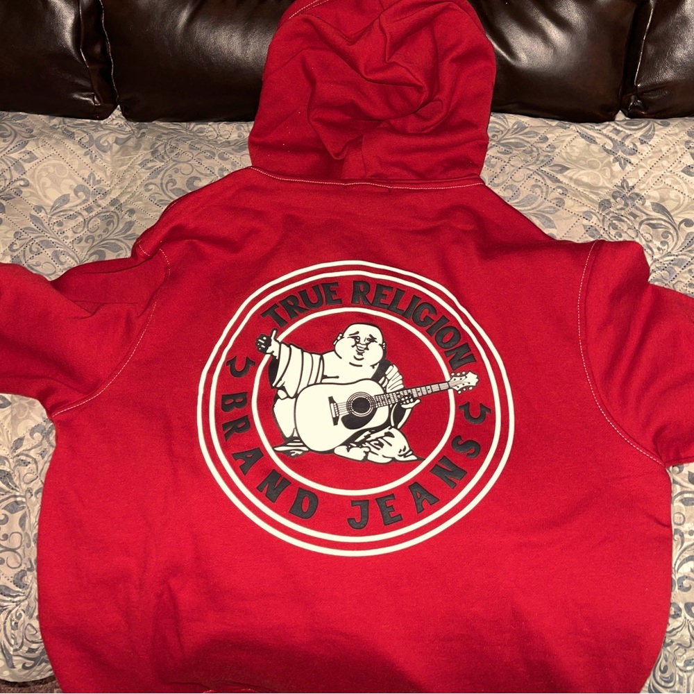 NWOT OBO: True Religion Buddha Zip Up Red LARGE